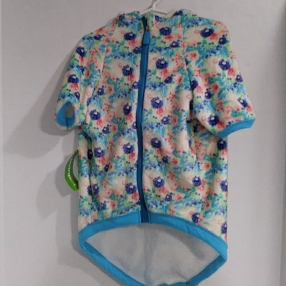 LovinPet Blue Floral Print Dog Pajamas With Hood Size L *NWT* - Picture 1 of 9